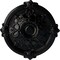 Ekena Millwork Hamilton Ceiling Medallion (Fits Canopies up to 3 3/4"), Hand-Painted Jet Black, 17 3/8"OD x 1 3/4"P CM17HABLF - alternate 1